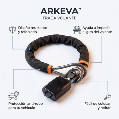 ARKEVA™ Traba Antirrobo para Volante
